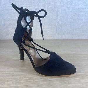 Sould Out Womens Black Lace Up Gladiator Pumps Pointed Toe Stiletto Heels Size 8